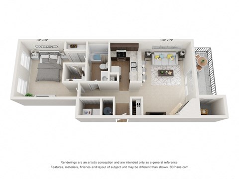 Sycamore 1Bed_1Bath at River Oak Apartments, PRG Real Estate, Louisville